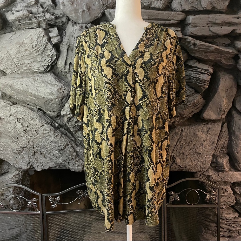 H&M Snake Print Tunic Top